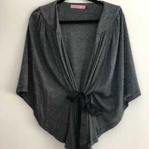 Gorgeous SWEET CHEMISE  Cape Lightweight Jacket/Sweater - In Slight Shimmer Grey